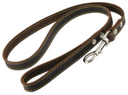 Genuine Thick Leather Classic Dog Leash 3/4" Wide 4 Ft, Medium, Large