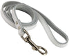 Dogs My Love Genuine Leather Dog Leash 4-Feet Wide White