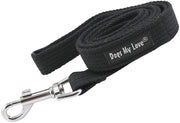 Dog Leash 4.5ft Long Cotton Web for Training, Black 4 Sizes