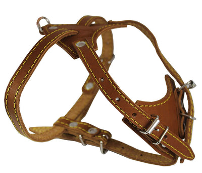 Genuine Leather Dog Harness, 16.5