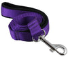 Dogs My Love 6ft Long Neoprene Padded Handle Nylon Leash 4 Sizes Purple