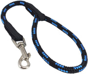 Dogs My Love 18-inch Rope Dog Leash Short Blue/Black