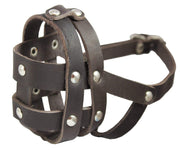 Real Leather Dog Basket Muzzle #0 Brown - Spaniel, Poodle, Schnauzer (Circumf 8.5", Snout Length 2")