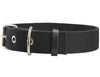 Black Heavy Duty Cotton Web Dog Collar 1.5" Wide. Fits 20"-25.5" Neck XLarge