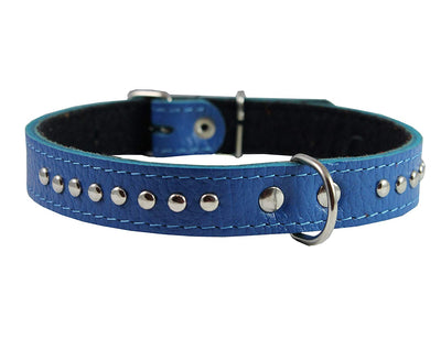 Dogs My Love Genuine Leather Studded Padded Dog Collar 15