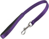 Short Dog Leash Padded Handle Wide Nylon Traffic Lead 22" Long Purple