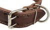 Thick Genuine Leather Studded Dog Collar 2" Wide Brown Sized to Fit 19"-22" Neck 2" Wide