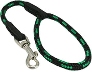 Dogs My Love 18-inch Rope Dog Leash Short Green/Black