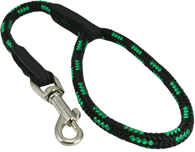 Dogs My Love 18-inch Rope Dog Leash Short Green/Black