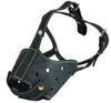 Real Leather Cage Basket Secure Dog Muzzle - Great Dane, Bernard, Mastiff(Circumf 17", Snout 5")