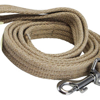 Dog Leash 4.5ft Long Cotton Web for Training, Beige 4 Sizes