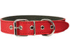 Thick Genuine Leather Dog Collar, Cotton Padded, 1.25" Wide.