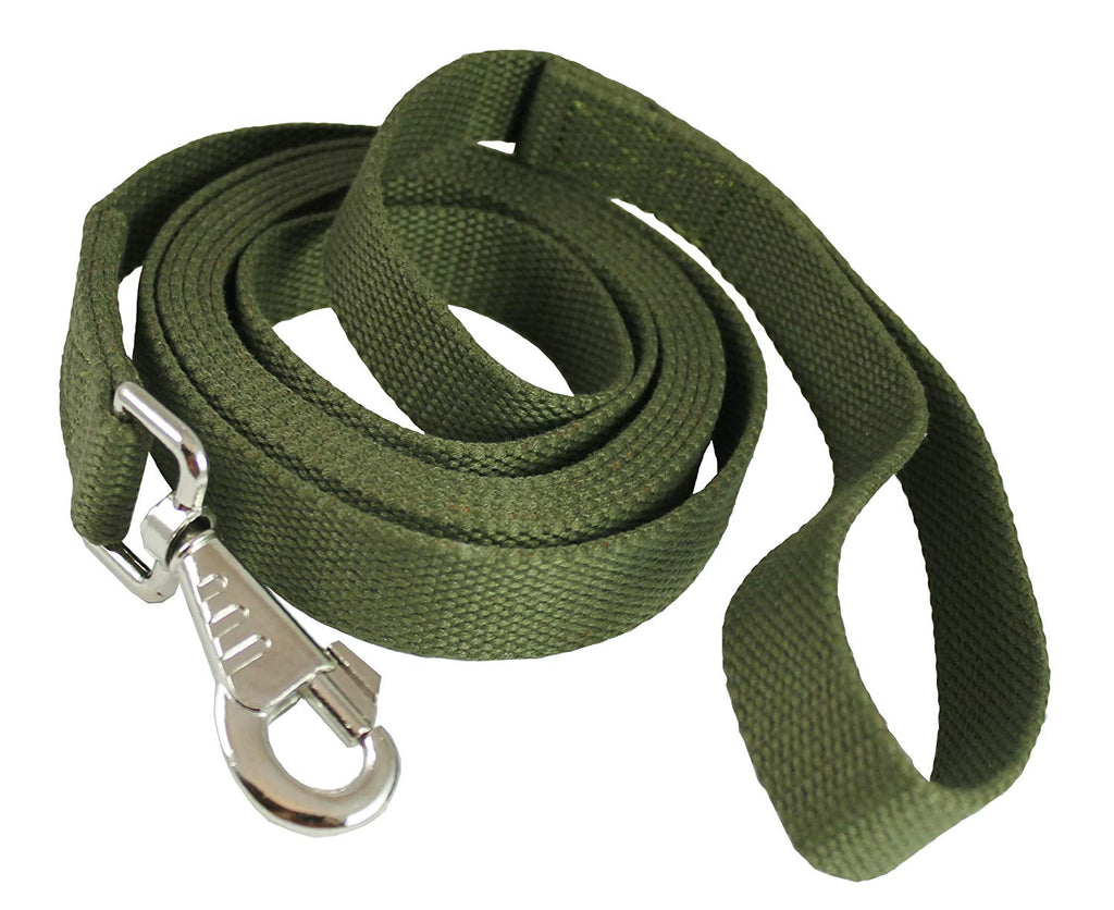 Dog Leash 1" Wide Cotton Web 10 Feet Long for Training Swivel Locking Snap, Pitt Bull, Cane Corso