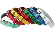 Genuine Leather Whelping Litter Set of 7 Puppy Collars 3 Sizes Multicolor