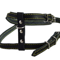 Real Leather Feline Harness, 16"-18.5" Chest, 1/2" Wide, Medium to Large Cats