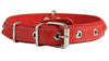 Genuine Leather Braided Studded Dog Collar Red 1" Wide. Fits 14"-18" Neck Brittany, Collie, Harrier