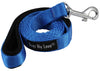 Dogs My Love 4ft Long Neoprene Padded Handle Nylon Leash 4 Sizes Blue