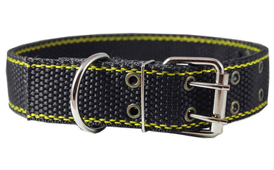 Heavy Duty Nylon and Leather Dog Collar 1.5
