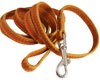 Genuine Thick Leather Classic Dog Leash 5/8" Wide 6 Ft, Medium, Large