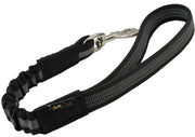 Bungee Shock Absorbing Dog Short Leash Large 20" Long 1" Wide Traffic Lead Black