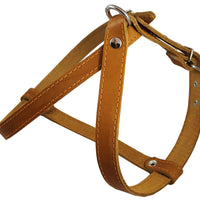 Tan Real Leather Dog Harness Medium. 21"-25" Chest, 1" Wide Straps