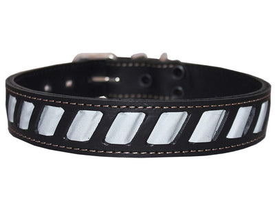 Genuine Leather Reflective Dog Collar 26