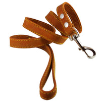 Genuine Thick Leather Classic Dog Leash 3/4" Wide 4 Ft, Medium, Large