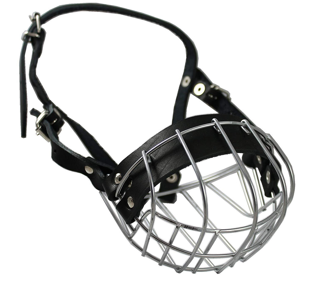 Metal Wire Basket Dog Muzzle Boxer, Bulldog Male. Circumference 14", Length 3.5"