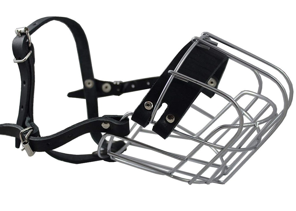 Dogs My Love Metal Wire Basket Dog Muzzle Rottweiler Female. Circumference 14", Length 4.25"