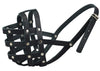 Real Leather Dog Basket Muzzle #112 Black (Circumference 13", Snout Length 3") Bulldog, Boxer