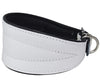 Dogs My Love Real Leather Extra Wide Padded Tapered Dog Collar White