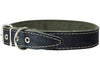 Thick Genuine Leather Dog Collar, Cotton Padded, 1.25" Wide.