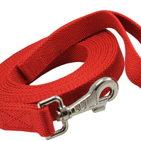 Dog Leash 1" Wide Cotton Web 15 Ft Long for Training Swivel Locking Snap, Rottweiler, Boxer