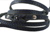 6' Long Genuine Leather Braided Dog Leash Black 3/8" Wide for Small Dogs amd Puppies