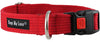 Cotton Web Adjustable Dog Collar with Locking Device 4 Sizes Red
