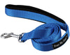 Dogs My Love 4ft Long Neoprene Padded Handle Nylon Leash 4 Sizes Blue