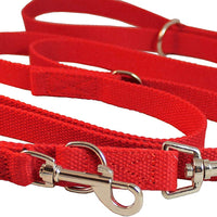 Dogs My Love 6 Way European Multi-functional Cotton Web Dog Leash, Adjustable Lead 50"-90" Long