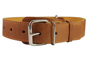 Genuine Leather Collar for Large and XLarge Dogs 20"-25" Neck Size, 1.5" Wide, Brown.