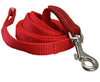 Dog Leash 1/2" Wide Nylon 6ft Length with Leather Enforced Snap Red Small