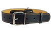 Genuine Thick Leather Collar for Large and XLarge Dogs 20"-25" Neck Size, 1.5" Wide, Black