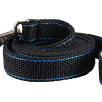 Heavy Duty Nylon Dog Leash 1.4" Wide, 6ft Length with Leather Padded Handle XLarge Great Dane, Corso