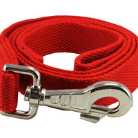 Dog Leash 1" Wide Cotton Web 4 Ft Long for Training Swivel Locking Snap, Rottweiler, Boxer