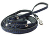 6' Long Genuine Leather Braided Dog Leash Black 3/8" Wide for Small Dogs amd Puppies