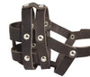 Real Leather Dog Basket Muzzle #0 Brown - Spaniel, Poodle, Schnauzer (Circumf 8.5", Snout Length 2")