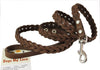 Genuine Fully Braided Leather Dog Leash 4 Ft Long 3/8" Wide, Boston Terrier, Spaniel