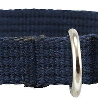 Cotton Web Adjustable Dog Collar 4 Sizes Blue