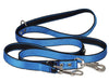 Dogs My Love 1" Wide 6 Way Euro Multi-functional Nylon Dog Leash, Adjustable Lead Blue 40"-70" Long