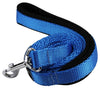 Dogs My Love 4ft Long Neoprene Padded Handle Nylon Leash 4 Sizes Blue