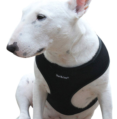Dogs My Love Soft Mesh Walking Harness for Dogs and Puppies 6 sizes Black