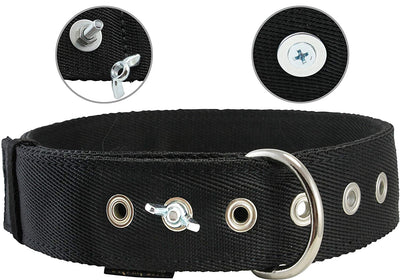 Bolted Heavy Duty Extra Wide Triple Layer Dog Collar for Medium to Large 15